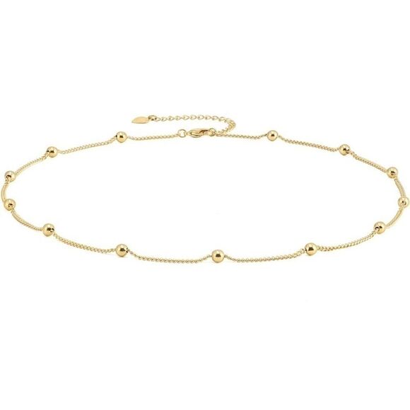 Set of two 18k Gold Choker Chain Necklaces - Picture 4 of 10